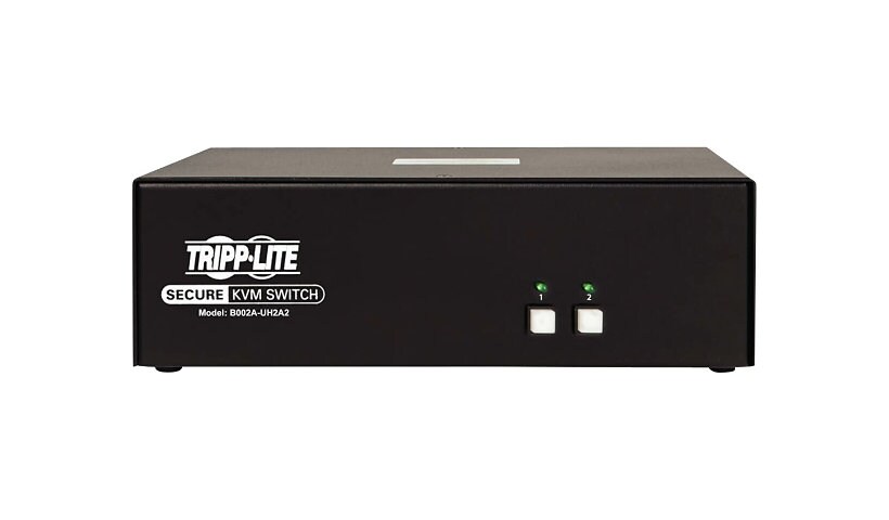 Tripp Lite Secure KVM Switch 2-Port Dual-Monitor HDMI 4K30Hz NIAP PP3.0 TAA - KVM / audio / USB switch - 2 ports - TAA