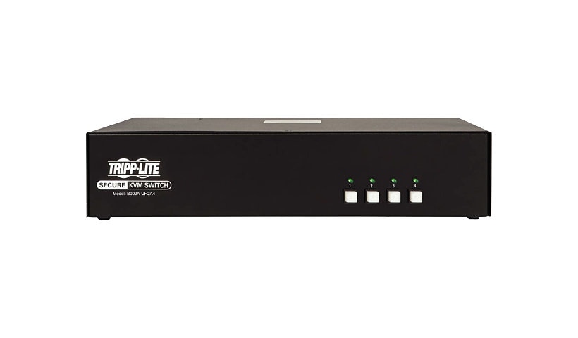 Tripp Lite Secure KVM Switch 4-Port Dual-Monitor HDMI 4K30Hz NIAP PP3.0 TAA - KVM / audio / USB switch - 4 ports - TAA