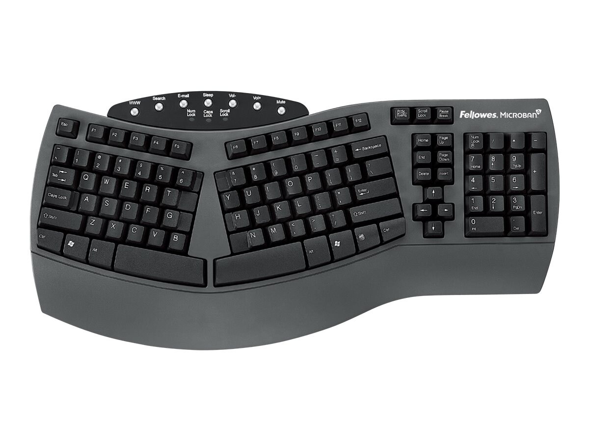 Fellowes Microban Split Design Wired Keyboard