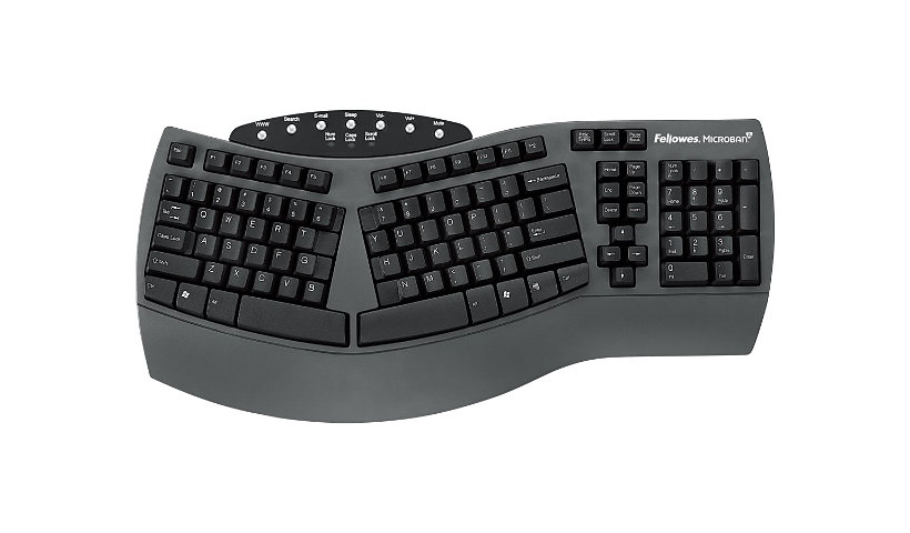 Fellowes Microban Split Design Wired Keyboard