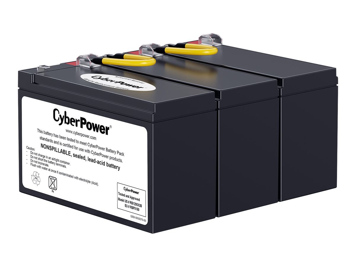 CyberPower RB1290X3B - UPS battery - lead acid - 9 Ah