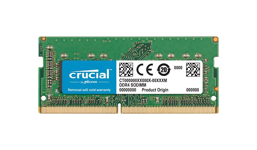 Crucial - DDR4 - module - 16 Go - SO DIMM 260 broches - 2666 MHz / PC4-21300 - mémoire sans tampon