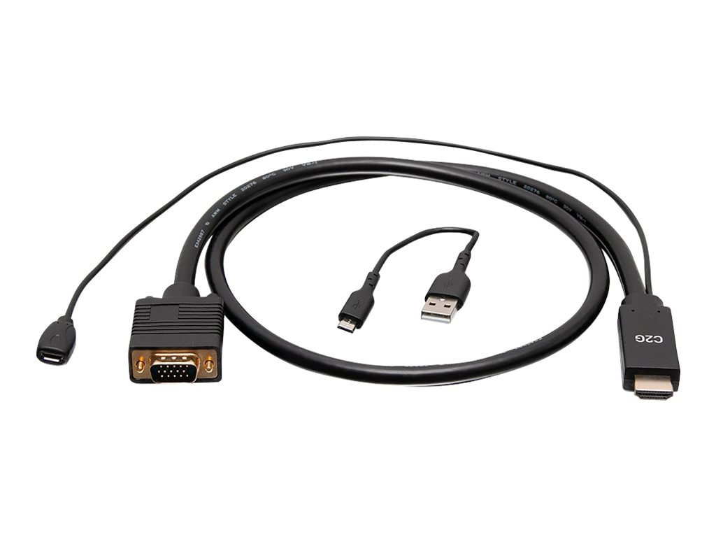 C2G 6ft HDMI to VGA Active Video Adapter Cable - USB Power - M/M