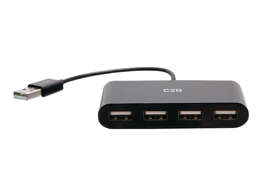 C2G 4-Port USB Hub - USB 2.0 Hub - USB Multiport Hub - 480Mbps
