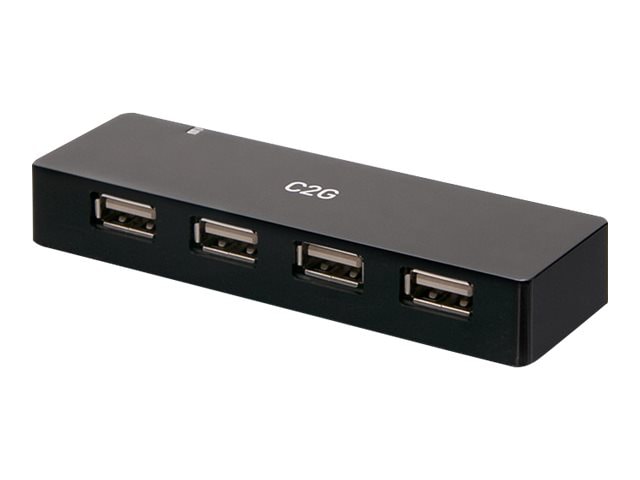 C2G 4-Port USB Hub - USB 2.0 - 5 Volts and 2 Amp Power Supply