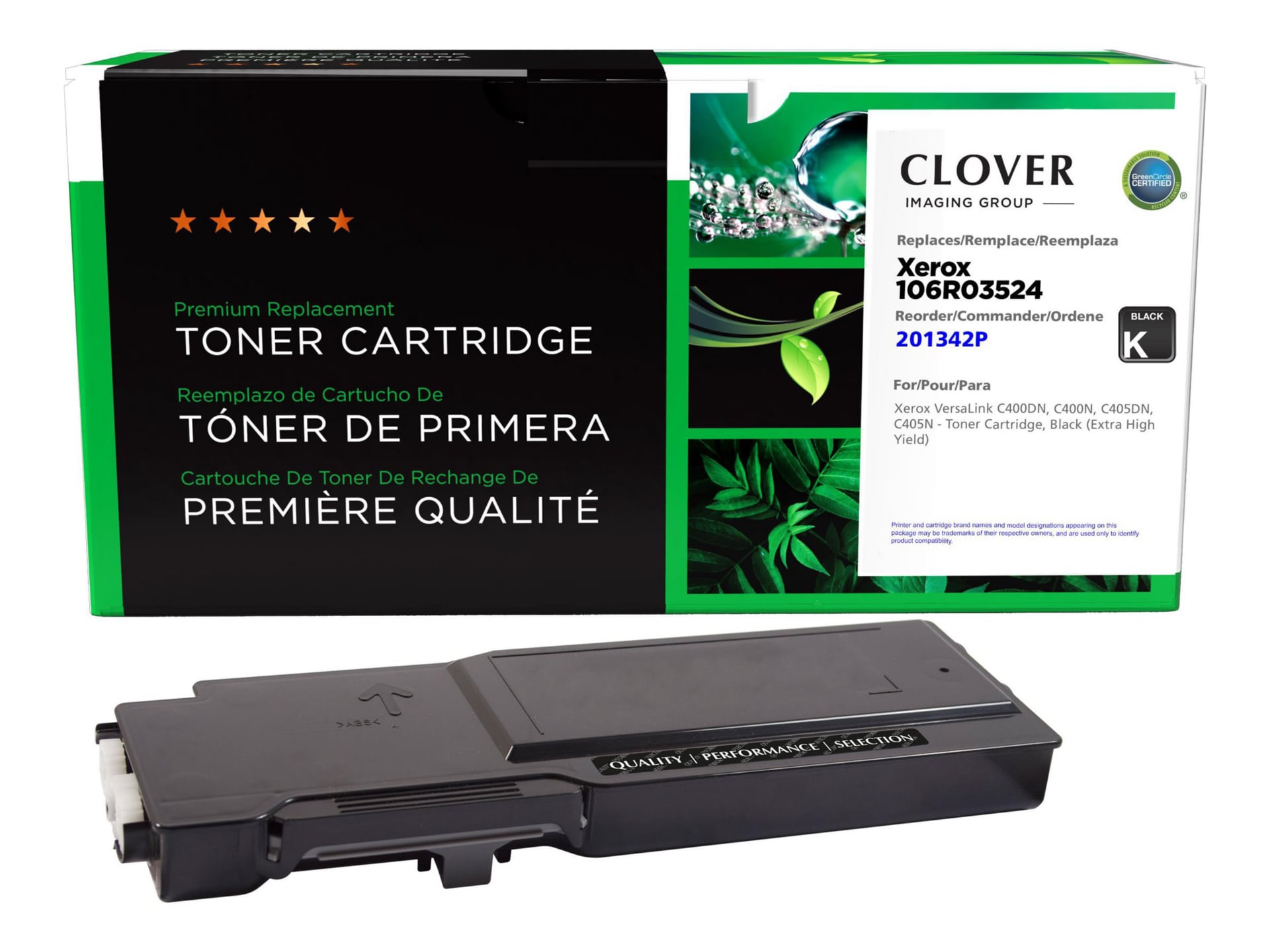 Clover Imaging Group - Extra High Yield - black - compatible - remanufactured - toner cartridge (alternative for: Xerox
