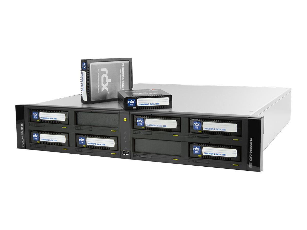 Overland-Tandberg RDX QuikStation 8 - RDX library - 10 Gigabit Ethernet - rack-mountable