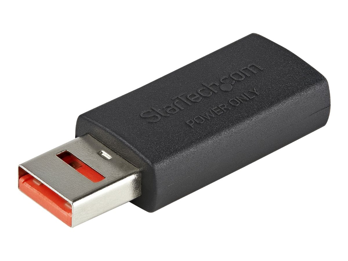 StarTech.com Secure Charging USB Data Blocker Adapter – Male/Female Data Blocking USB-A Adapter
