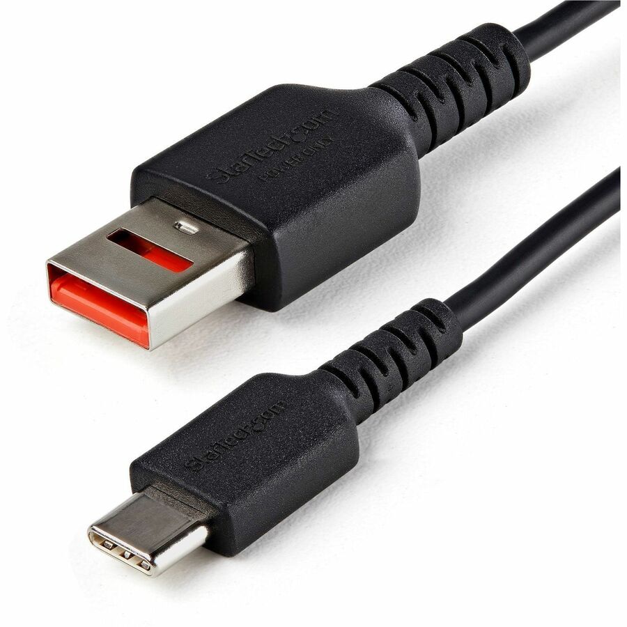 StarTech.com 3ft (1m) Secure Charging Cable, USB-A to USB-C Data Blocker Charge-Only Cable, Secure Charger Adapter