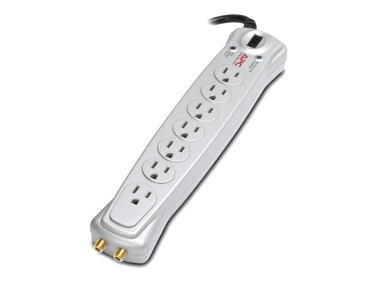 APC Audio/Video Surge Protector 7 Outlet With Coax