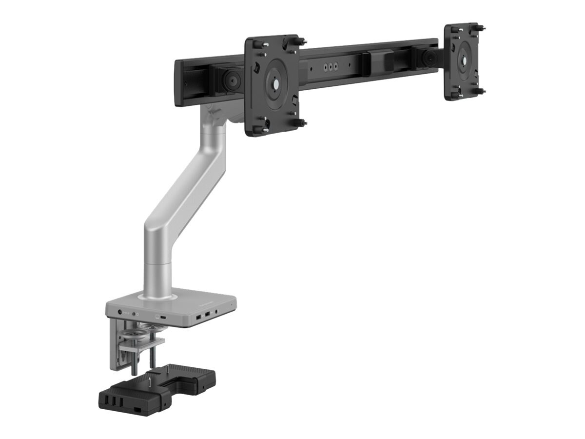 Humanscale M8.1 - mounting kit - adjustable arm - for 2 LCD displays - silv
