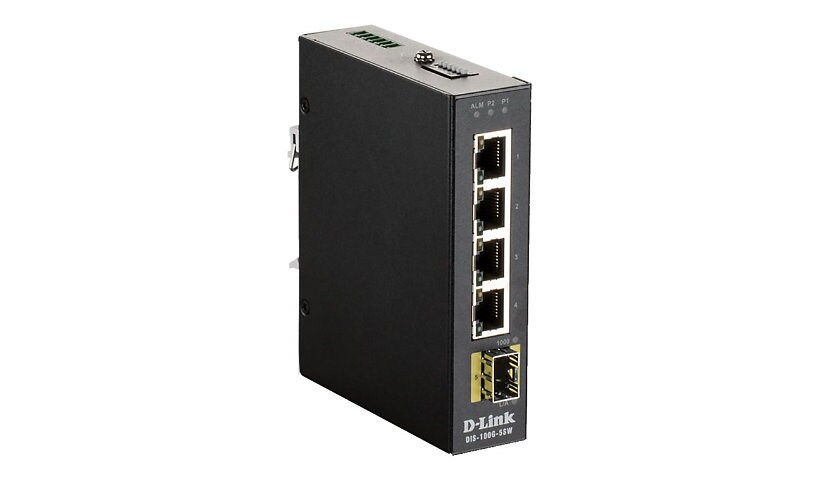 D-Link DIS 100G-5SW - switch - 4 ports - unmanaged