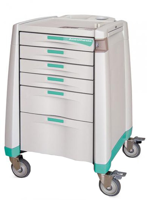 Capsa Healthcare Avalo ACS Anesthesia Carts with Auto-Relocking