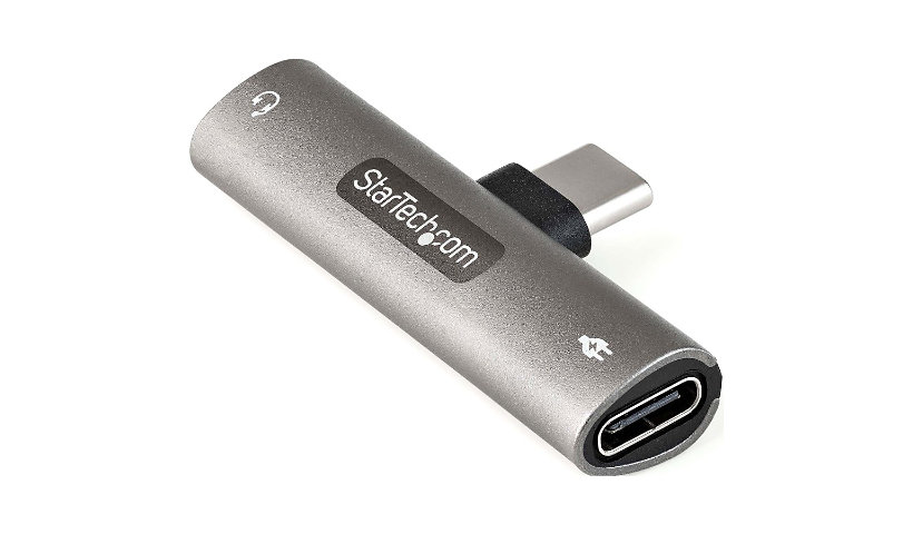StarTech.com USB C Audio and Charge Adapter - 3.5mm TRRS Headset Jack and 60W PD Charging - Phone/Tablet
