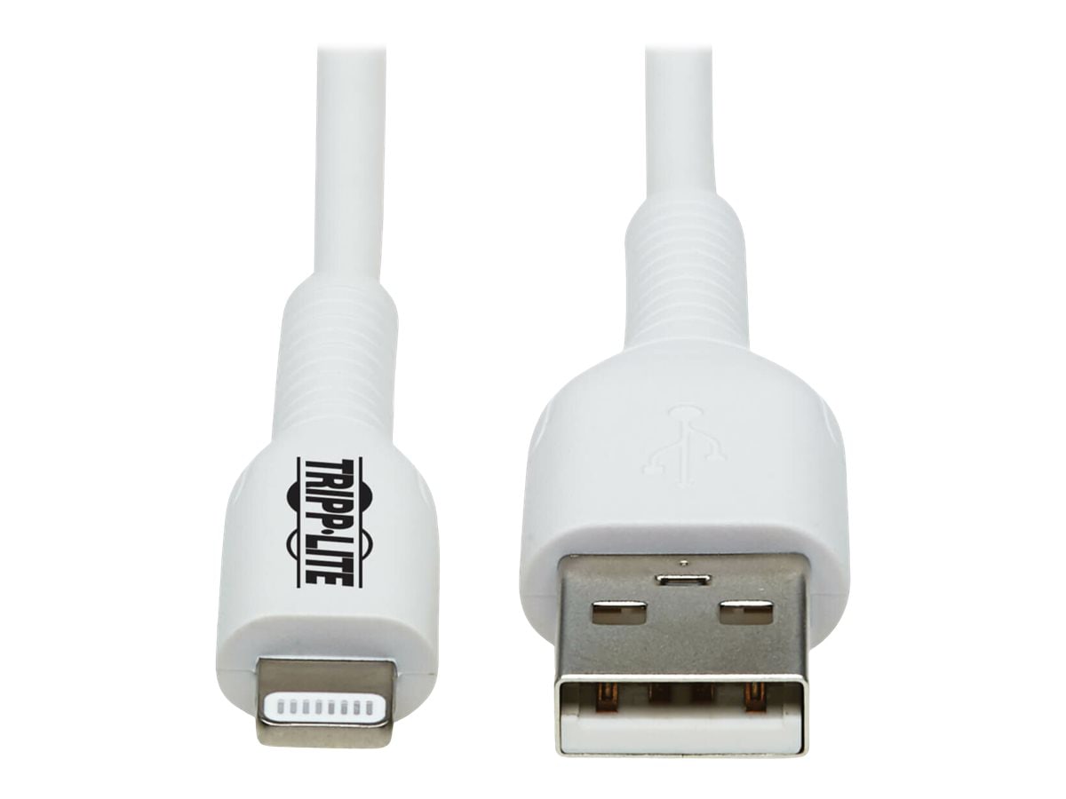 Eaton Tripp Lite Series Safe-IT USB-A to Lightning Sync/Charge Antibacterial Cable (M/M), MFi Certified, White, 1 m (3.3