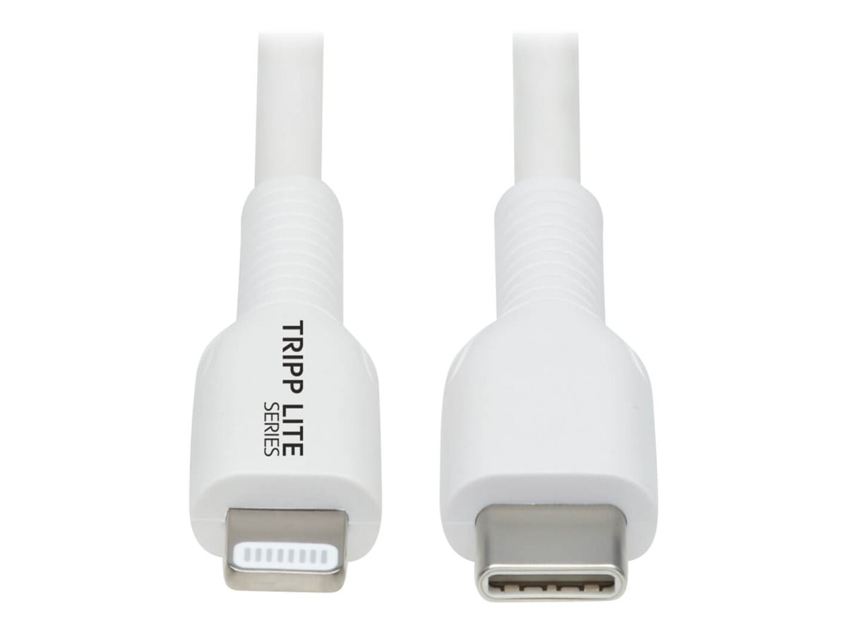 Tripp Lite USB C to Lightning Sync/Charge Cable White MFI Certified M/M 1M