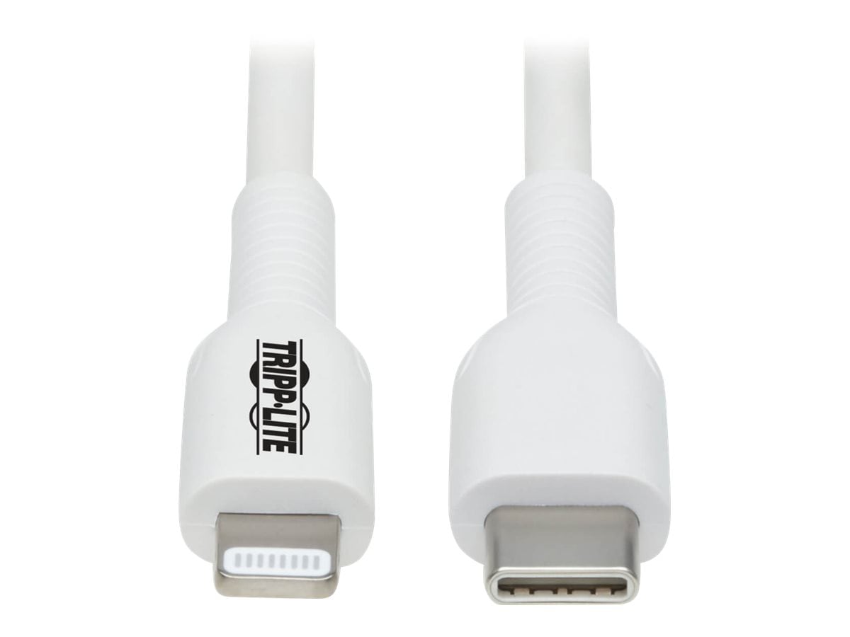 Tripp Lite USB C to Lightning Sync/Charge Cable White MFI Certified M/M 2M