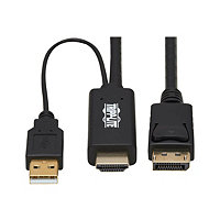 Tripp Lite HDMI to DisplayPort Adapter Cable Active 4K USB Power M/M 2M