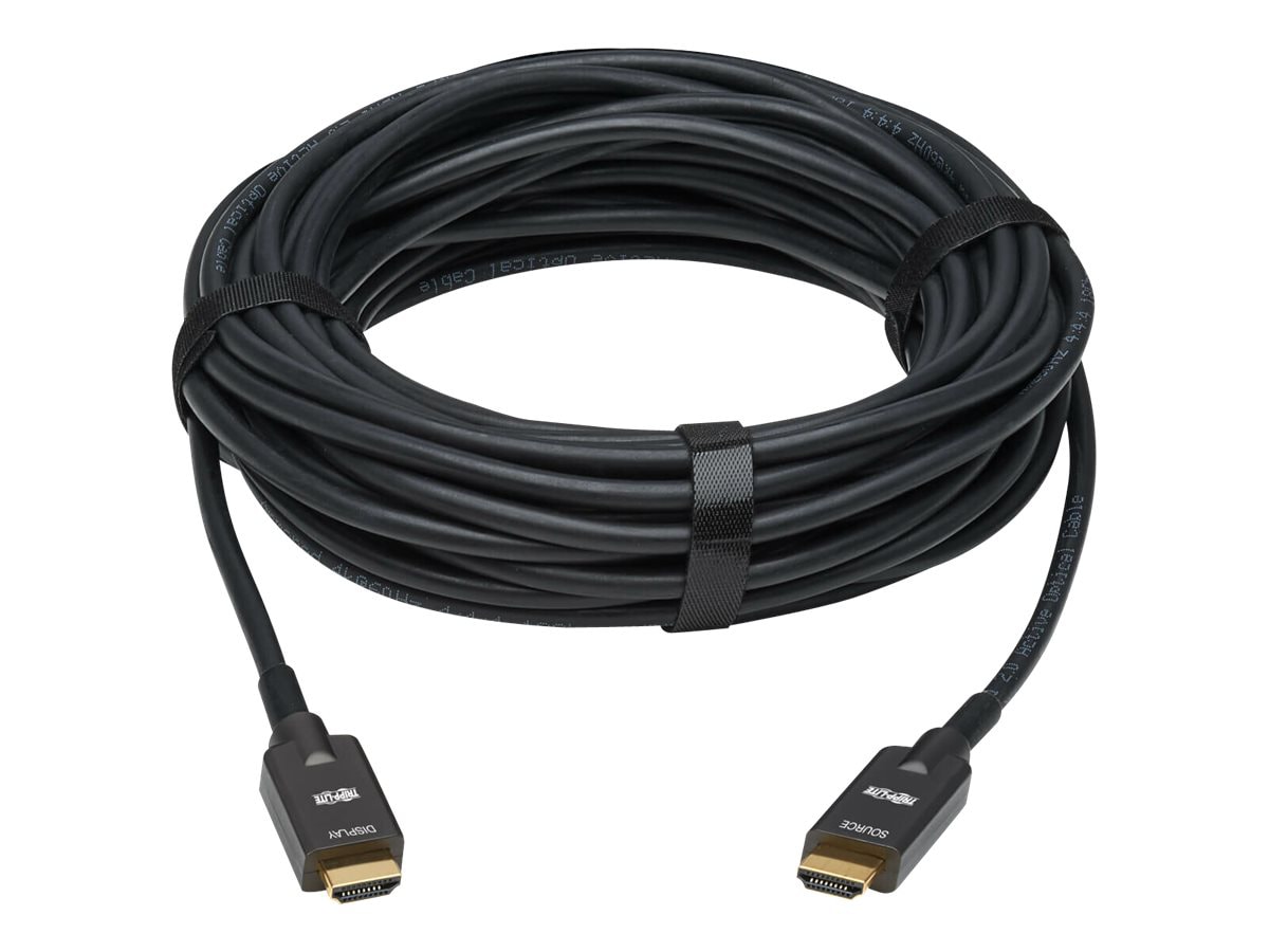 tørre Herske Sæt tabellen op Tripp Lite High-Speed Armored HDMI Fiber Active Optical Cable (AOC) - 4K @  60 Hz, HDR, 4:4:4, M/M, Black, 10 m - HDMI - P568FA-10M - Audio & Video  Cables - CDW.com