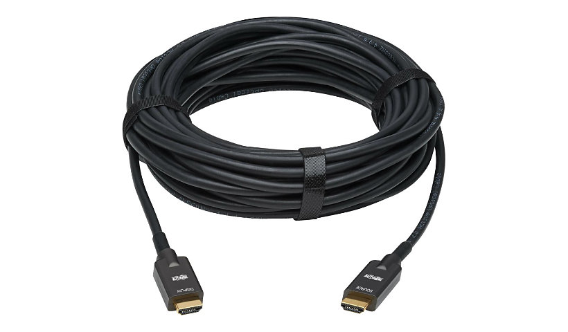 Tripp Lite High-Speed Armored HDMI Fiber Active Optical Cable (AOC) - 4K @ 60 Hz, HDR, 4:4:4, M/M, Black, 10 m - HDMI