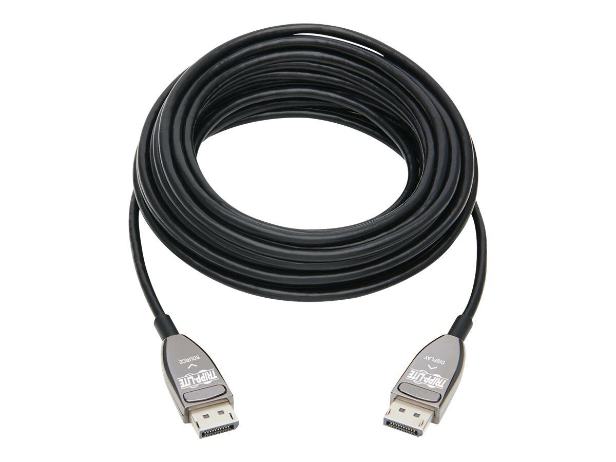 Eaton Tripp Lite Series DisplayPort Active Optical Cable AOC 8K 60 Hz M/M CL3 Rated Latching Connectors Black 10 m 33ft