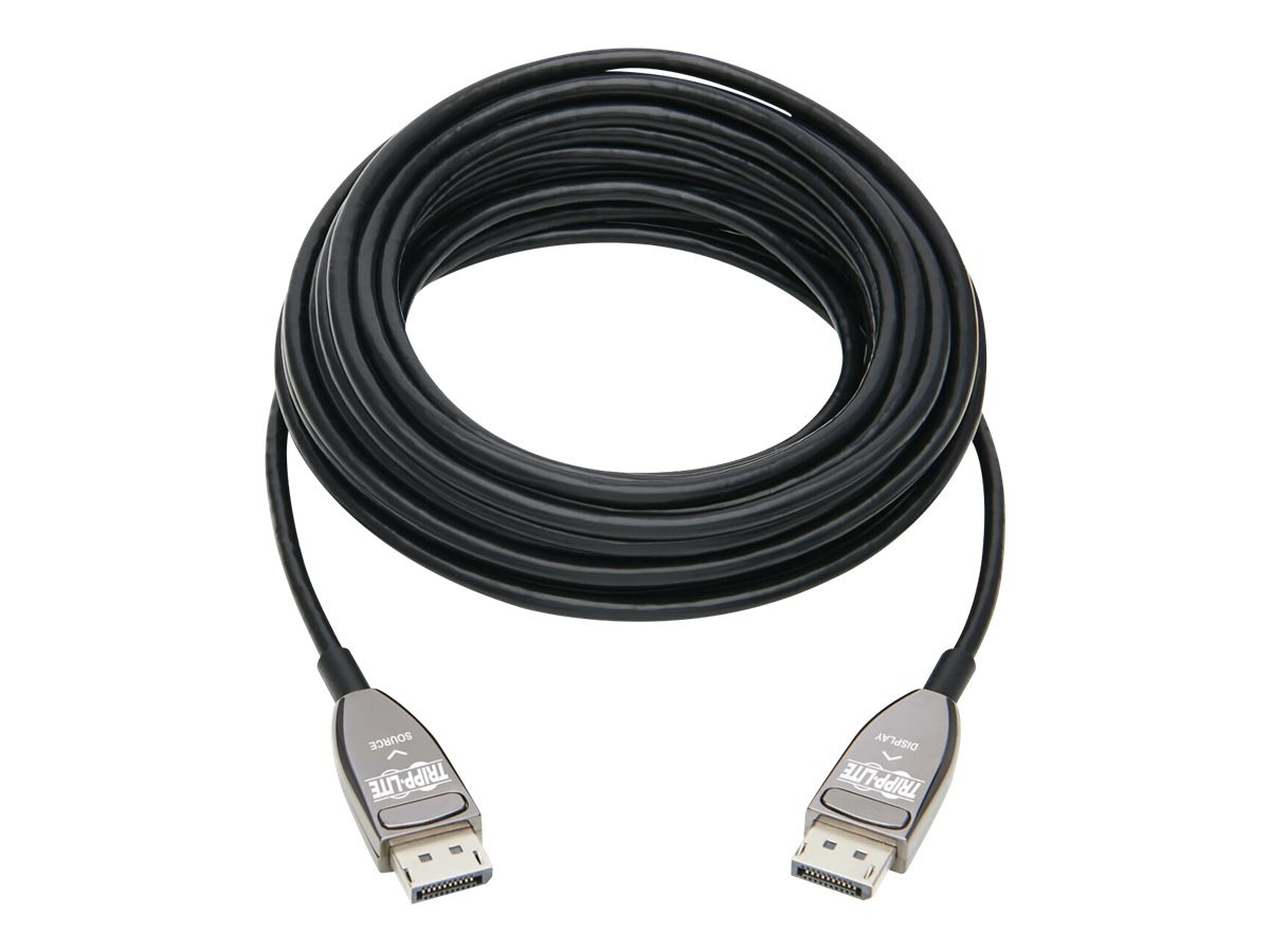 Thumbnail 2 of 4 for Eaton Tripp Lite Series DisplayPort Active Optical Cable (AOC) - UHD 8K 60 Hz, HDR, CL3 Rated, Black, 20 m (65 ft.) -