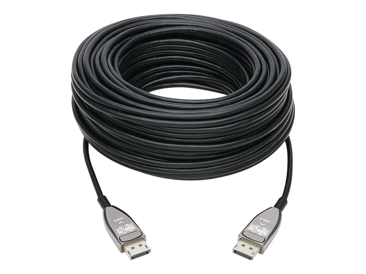 Tripp Lite DisplayPort Active Optical Cable (AOC) - UHD 8K 60 Hz, HDR, CL3 Rated, Black, 30 m (98 ft.) - DisplayPort