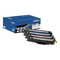 Brother TN223 4PK - 4-pack - black, yellow, cyan, magenta - original - tone