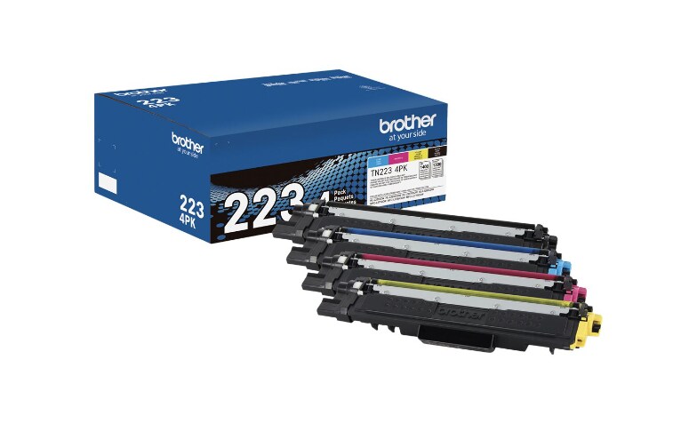 Brother TN223 4PK 4-Pack Standard-Yield Toner Cartridges  Black/Cyan/Magenta/Yellow TN2234PK - Best Buy