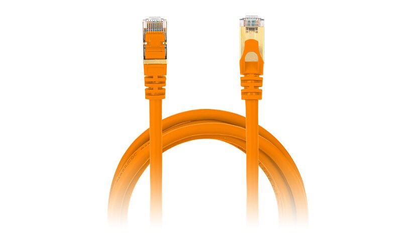 Anywhere Cart 1' CAT7 S/FTP Shielded Ethernet Cable - Orange