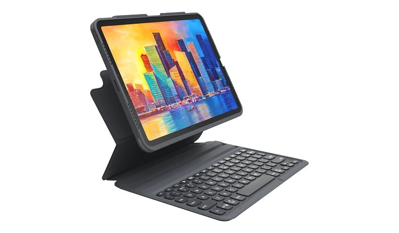 ZAGG Pro Keys Keyboard/Cover Case for 10.9" Apple iPad Air (4th Generation) Tablet - Black/Gray