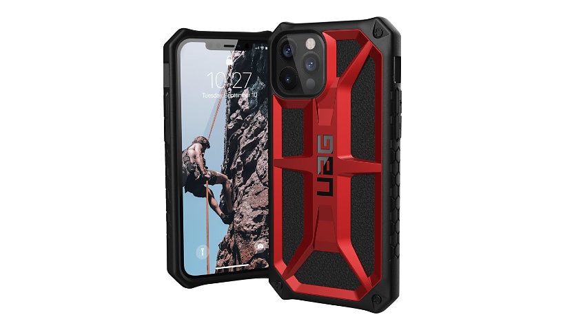 UAG Rugged Case for iPhone 12/12 Pro 5G [6.1-inch] - Monarch Crimson - back