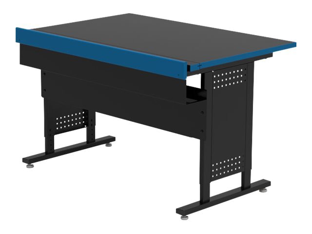 Spectrum Esports Evolution - desk - rectangular - black, blue accents