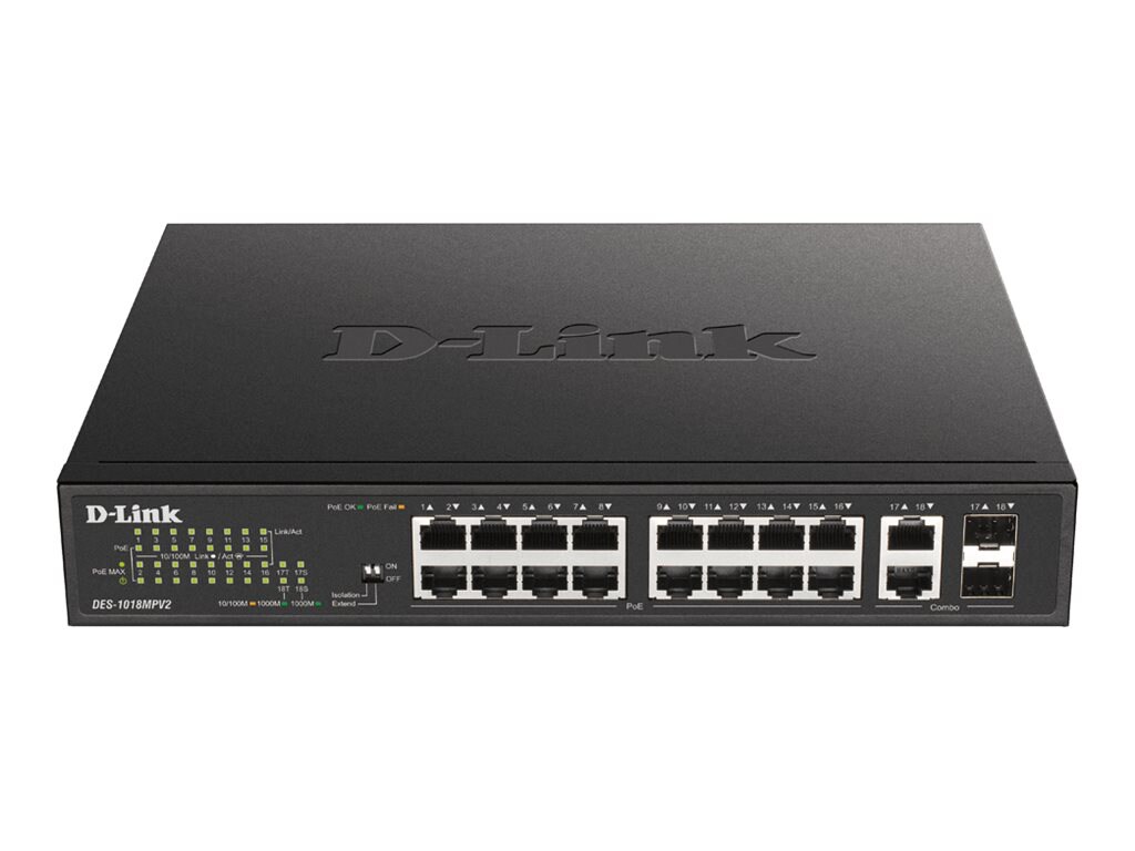 D-LINK 18 PORT 10/100 POE SWITCH