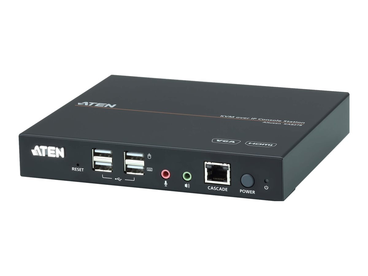 ATEN VGA/HDMI KVM over IP Console Station KA8278 - KVM / audio extender - H