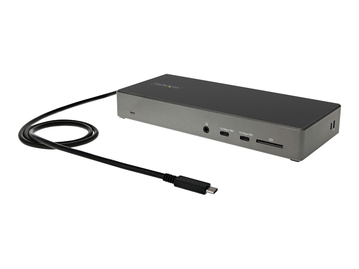 StarTech.com USB C Dock, Triple 4K Monitor USB-C Docking Station with DP 1,4 & DSC, 2x DisplayPort & 1x HDMI, 100W PD,