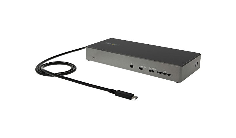 StarTech.com USB C Dock, Triple 4K Monitor USB-C Docking Station with DP 1.4 & DSC, 2x DisplayPort & 1x HDMI, 100W PD,