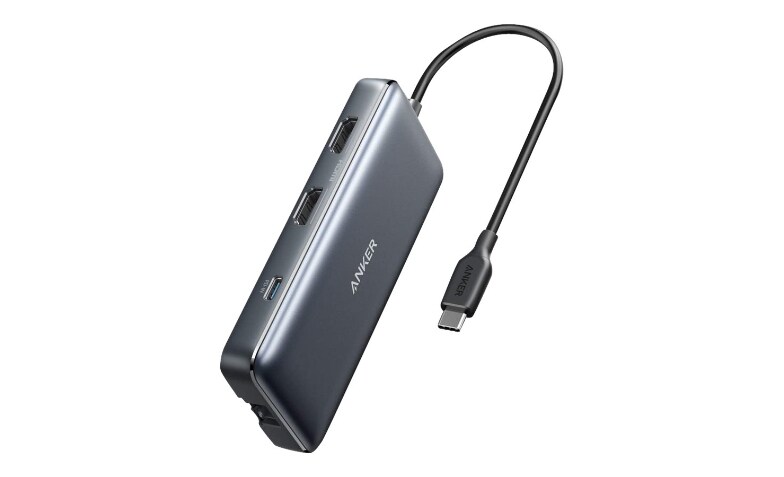 Anker PowerExpand 8-in-1 USB-C PD Media Hub - docking station - USB-C - 2 x  HDMI - GigE