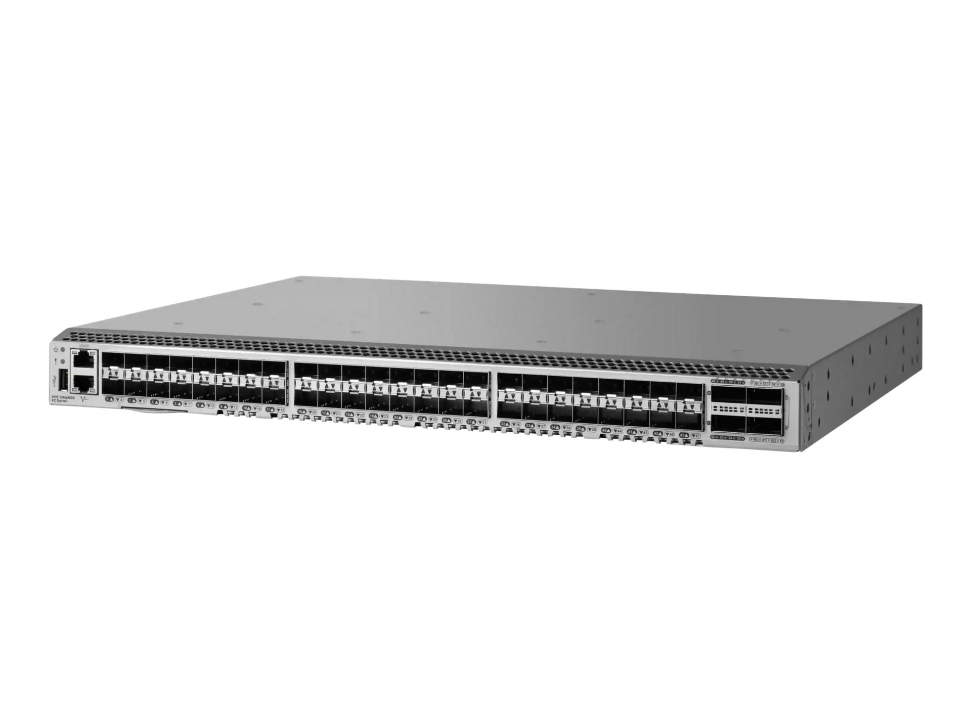 HPE StoreFabric SN6600B 32Gb 48/24 - switch - 24 ports - managed - rack-mountable - with 16-Gbps Fibre Channel-Shortwave
