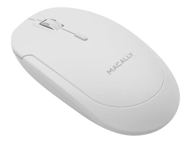 Macally - mouse - Bluetooth - white
