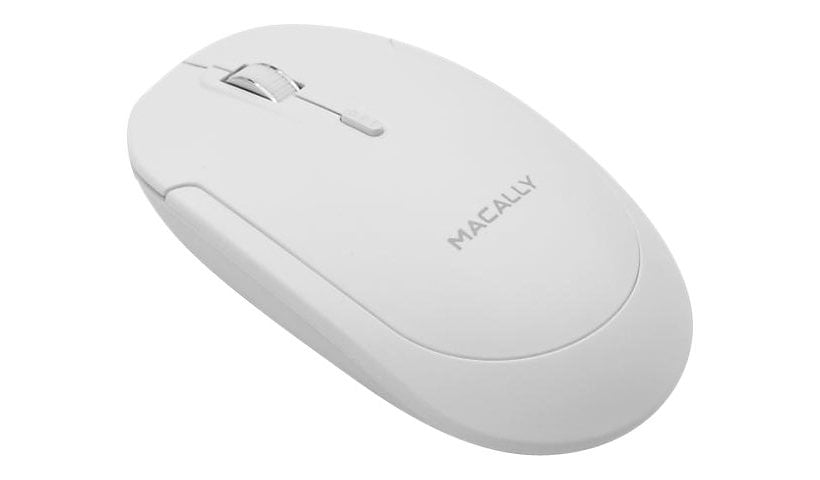 Macally - mouse - Bluetooth - white