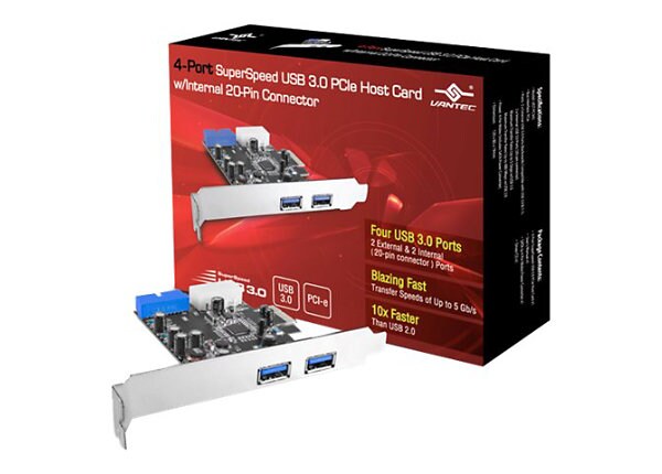 VANTEC 4PT USB3.0 PCIE HOST CARD