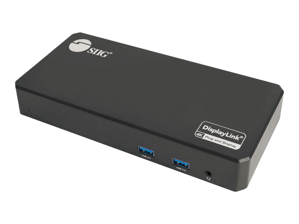 SIIG Universal Hybrid Triple 4K Video Docking Station with PD 3.0 - docking