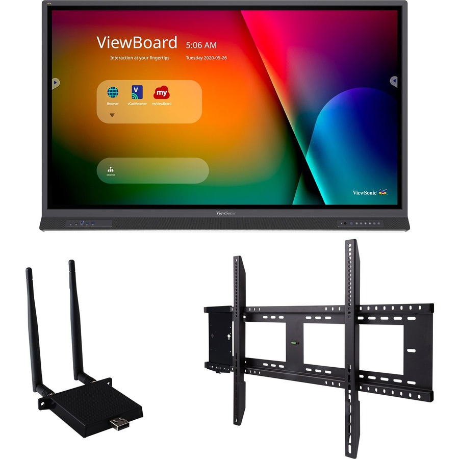 ViewSonic ViewBoard IFP6552-E1 - 4K Interactive Display with WiFi Adapter a