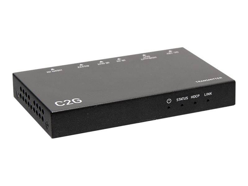 C2G HDBaseT HDMI Extender + RS232 and IR over Cat Cable - HDMI Transmitter Box - 4K 60Hz