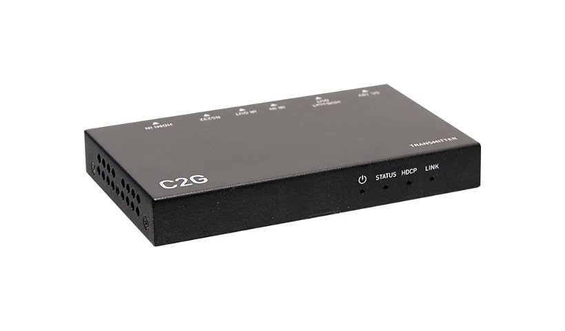 C2G HDBaseT HDMI Extender + RS232 and IR over Cat Cable - HDMI Transmitter Box - 4K 60Hz