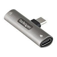 StarTech.com USB C Audio & Charge Adapter, 3.5mm Headset Jack & PD Charging