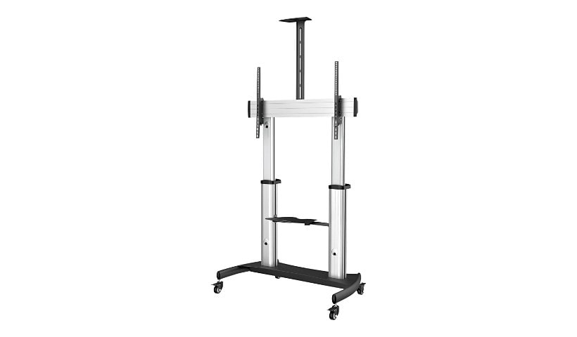 StarTech.com Mobile TV Stand, Heavy Duty Universal TV Cart for 60-100 inch Display (100kg/220lb), Height Adjustable