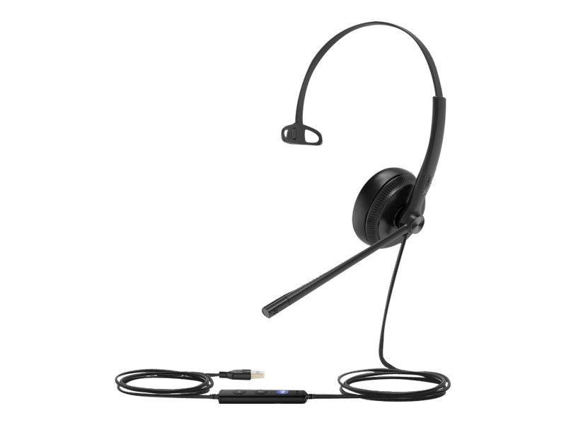 Yealink UH34 Mono - Monaural Wired Headset - USB - Microsoft Teams - Black