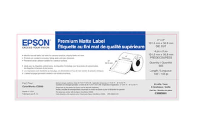 Epson - continuous labels - matte - 6 roll(s) - Roll (4 in x 105 ft)
